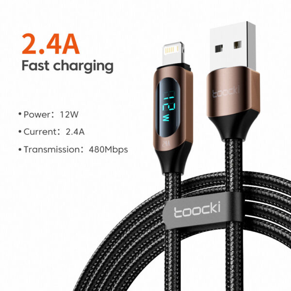 شارژر TOOCKI DATA Cable 3A Type-C to Lightning