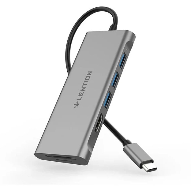 هاب 6 پورت USB-C برند لنشن Lention مدل C34 هاب 6 پورت USB-C برند لنشن Lention مدل C34